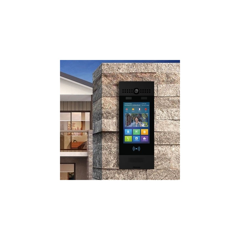 Akuvox - R29C Multi-Tenant-IP-Video-Türsprechanlage mit Gesichtserkennung, QR-Code, BLE, 7"-Touchscreen.