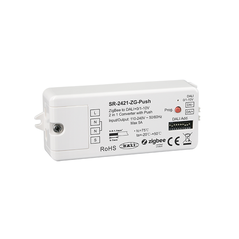 Sunricher - Convertitore 2 in 1 Zigbee a Dali 0/1-10V