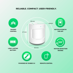 NOUS - Détecteur de mouvement PIR Zigbee 3.0 TUYA