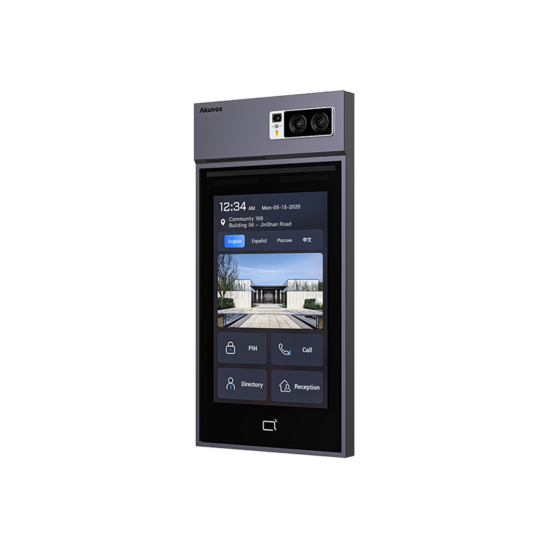 Akuvox - X915S Multi-tenant IP video doorman with facial recognition, QR Code, BLE, 8" touch screen