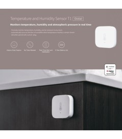 Aqara - Sensore di temperatura e umidità Zigbee 3.0 (Aqara Temperature and Humidity Sensor T1)
