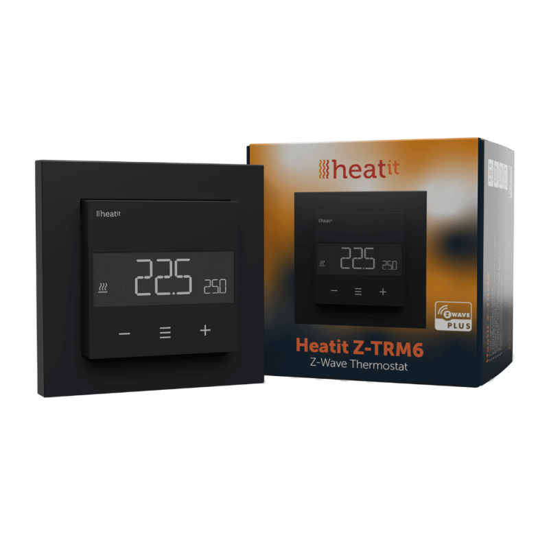 Heatit controls - Z-Wave thermostat Heatit Z-TRM6 3600W 16A, black