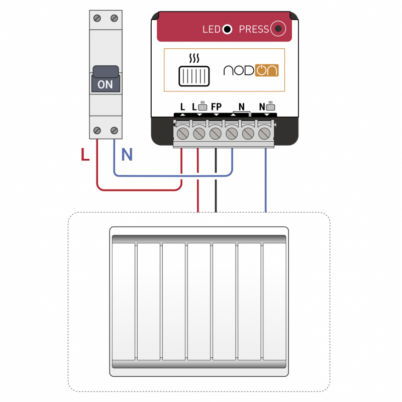 NodOn - In Wall 1 channel Zigbee 3.0 module