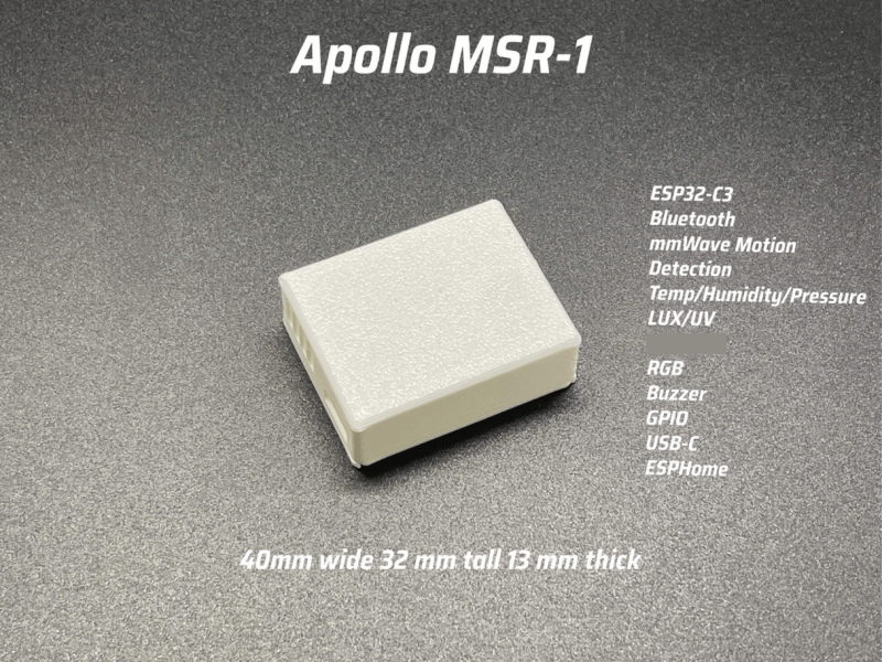 Apollo Automation - Sensore di presenza mmWave e multisensore 6-in-1 MSR-01