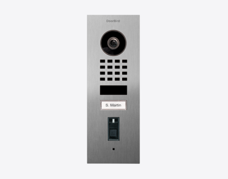 Doorbird - Video-Türstation D1101FV Fingerprint 50 mit 1 Ruftaste und integriertem EKEY-Fingerprintleser, Aufputzmontage