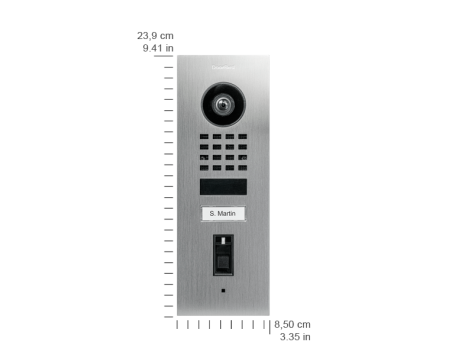 Doorbird – Video‑Türstation D1101FV, 1‑Ruftaste mit integriertem EKEY‑Fingerprintleser, Aufputz