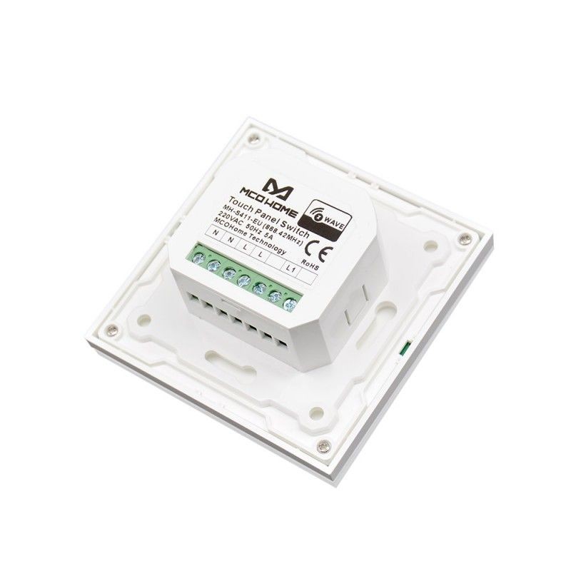MCO Home - Touch Panel Z-Wave 1 Button, White (MH-S411)