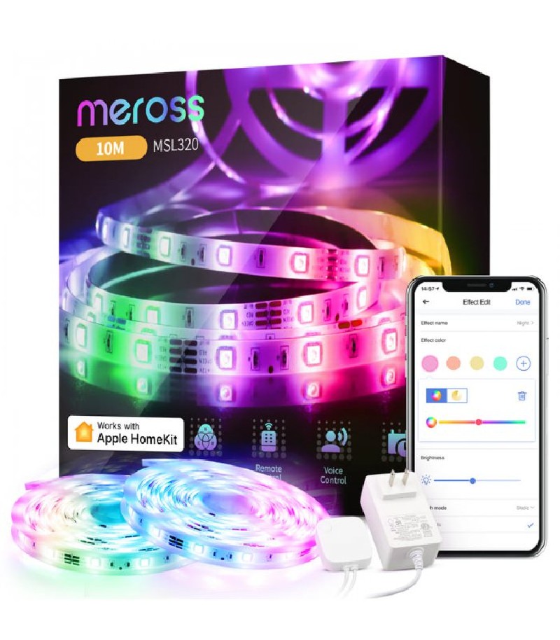 Meross - Smart WiFi LED strip with RGB (2x 5 meters) Meross - Smart WiFi LED strip with RGB (2x 5 meters)