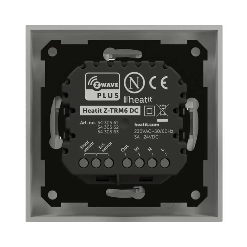 Controlli Heatit - Termostato Z-TRM6 DC Z-Wave Heatit, bianco