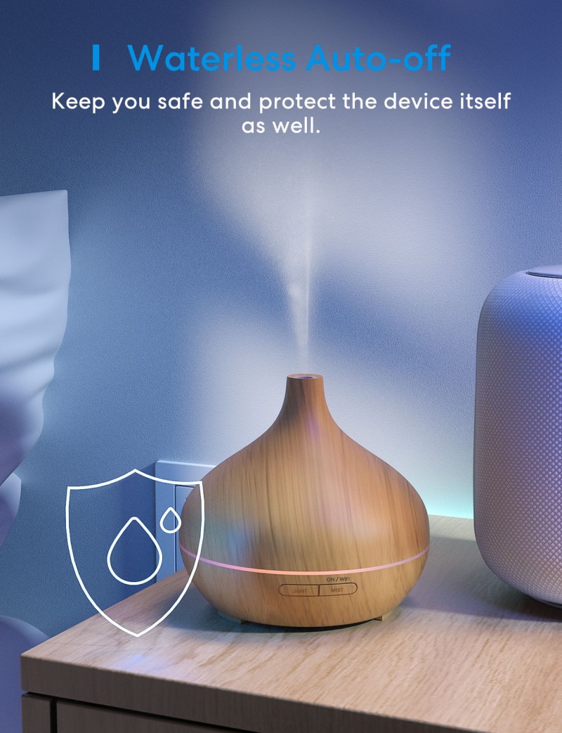 Meross - Smart essential oil diffuser Wi-Fi, MOD150HK