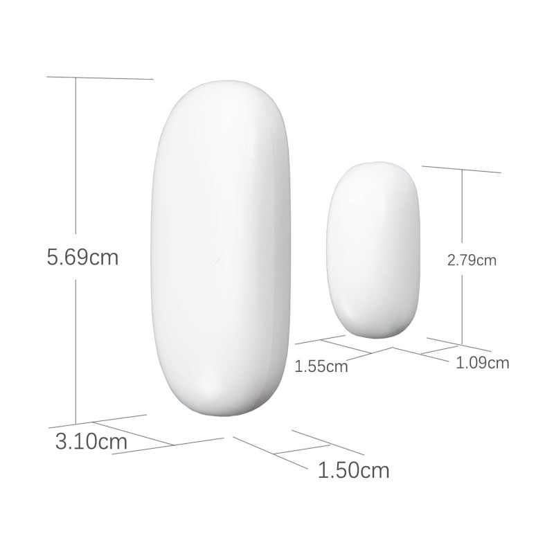 Meross - Capteur d'ouverture de porte/fenêtre intelligent Wi-Fi, MS200HK