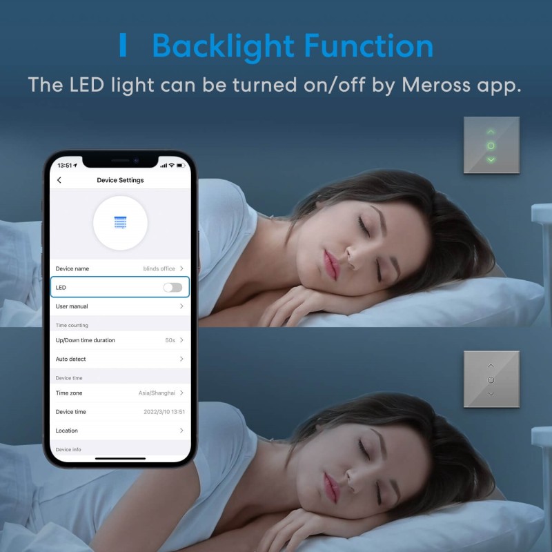 Meross - Smart Wi-Fi Roller Shutter Timer Neutral Wire Required