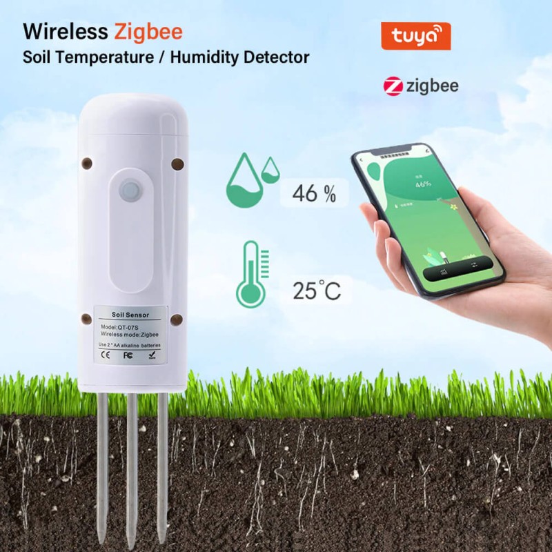 IHOMECAM - Zigbee soil sensor (temperature and humidity) for gardens and plants