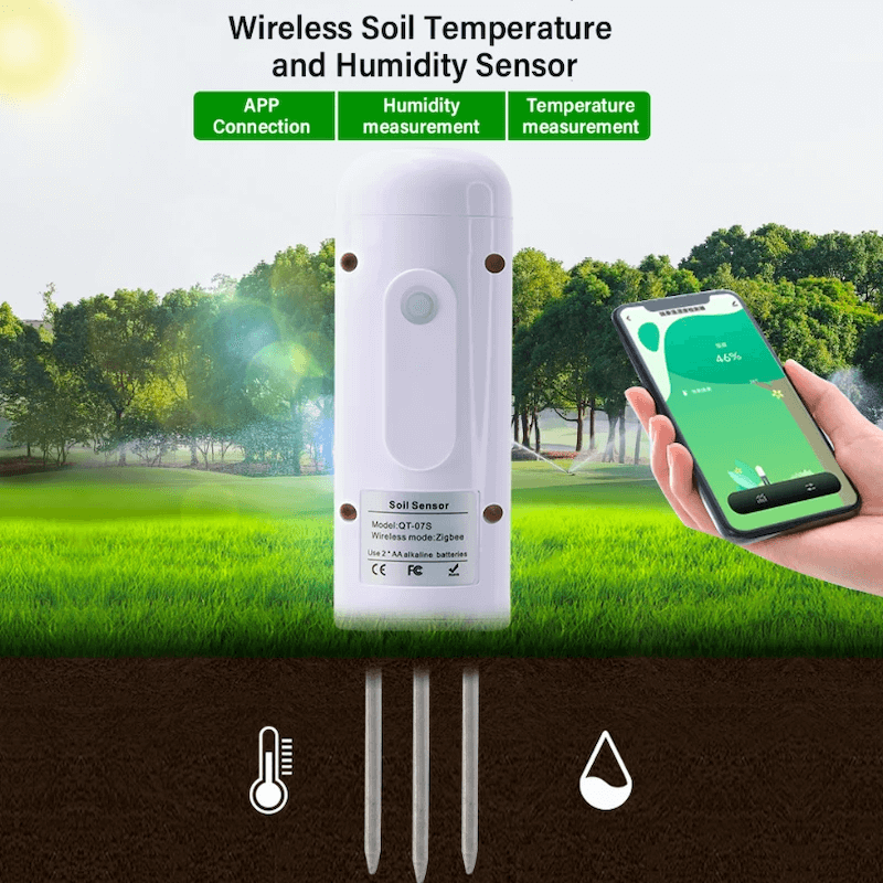 IHOMECAM - Zigbee soil sensor (temperature and humidity) for gardens and plants