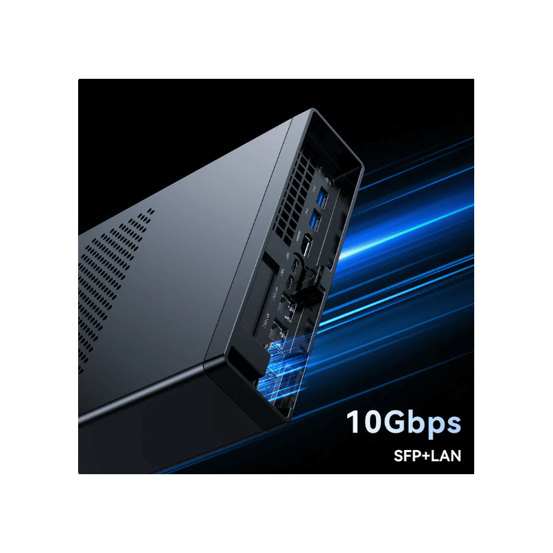 Minisforum - Mini PC MS-01 Barebone with Intel Core i9-12900H,vPro Enterprise Support,2x10Gbps SFP+LAN/2x2.5G RJ45/2xUSB4/HDIM/1
