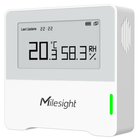 Milesight IOT - Lorawan Capteur de qualité d'air intérieur 2 en 1 (avec écran)