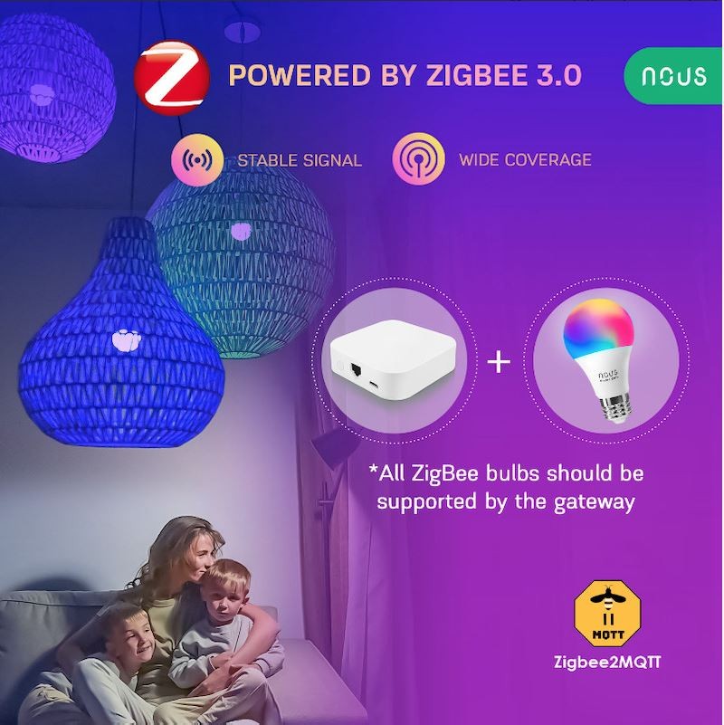 NOUS - 4x Angeschlossene Glühbirne Zigbee 3.0 NOUS - 4x Angeschlossene Glühbirne Zigbee 3.0