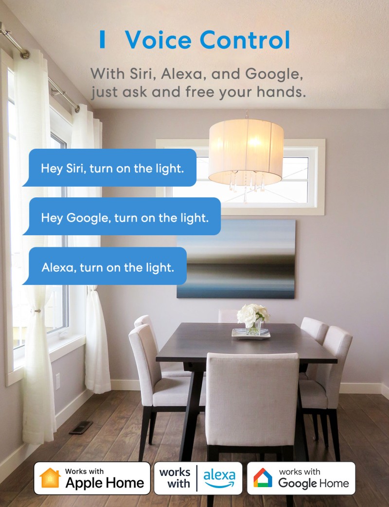 Meross - Smart Wi-Fi Wall Switch 1 Gang 1 wayTouch Button