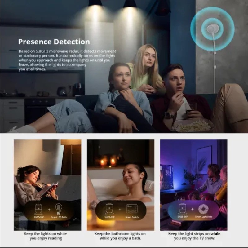 SONOFF - Zigbee 3.0 presence sensor with millimetre waves