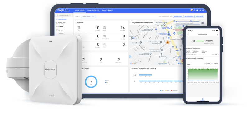 Reyee - RG-RAP2266 Indoor access point for ceiling mounting Wi-Fi 6 AX3000