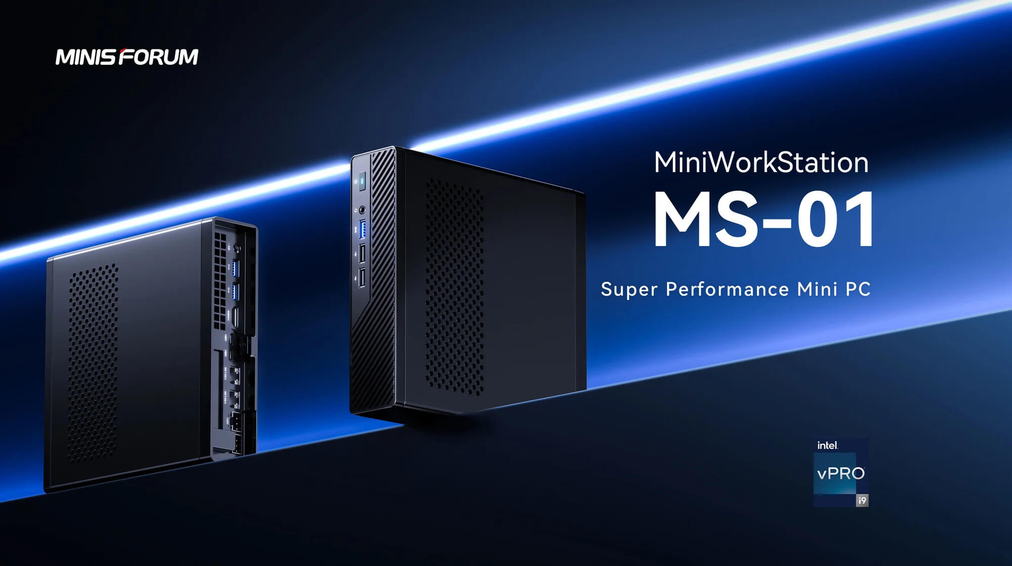 Minisforum - Mini PC MS-01 Barebone with Intel Core i5-12600H,vPro